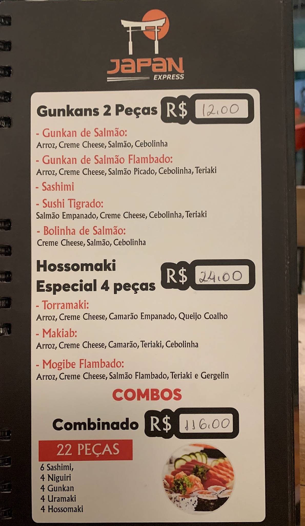 Japan Express cardápio