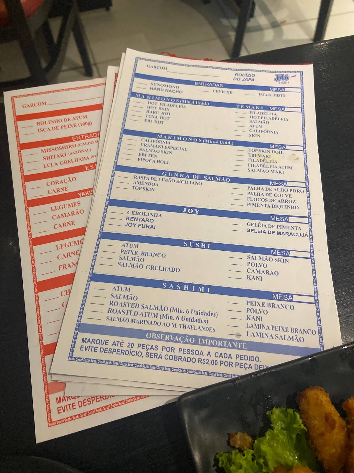 Jiló na Manteiga cardápio