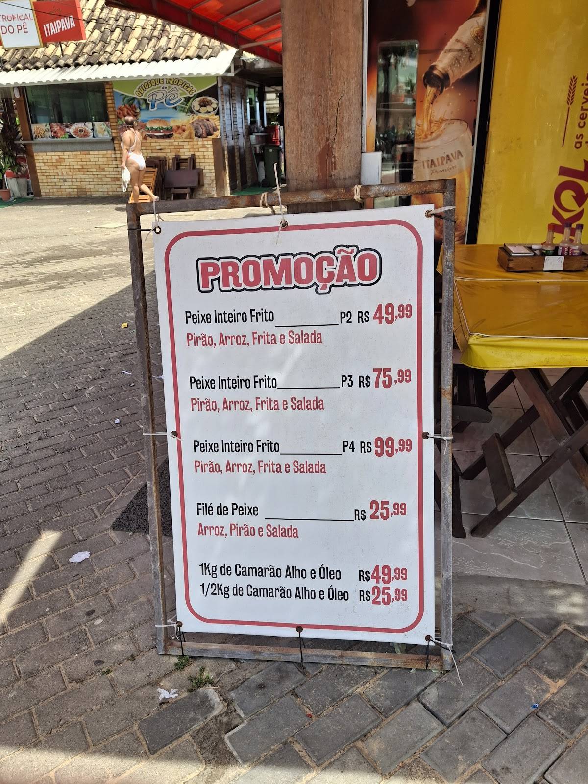 Quiosque Cabo Branco cardápio