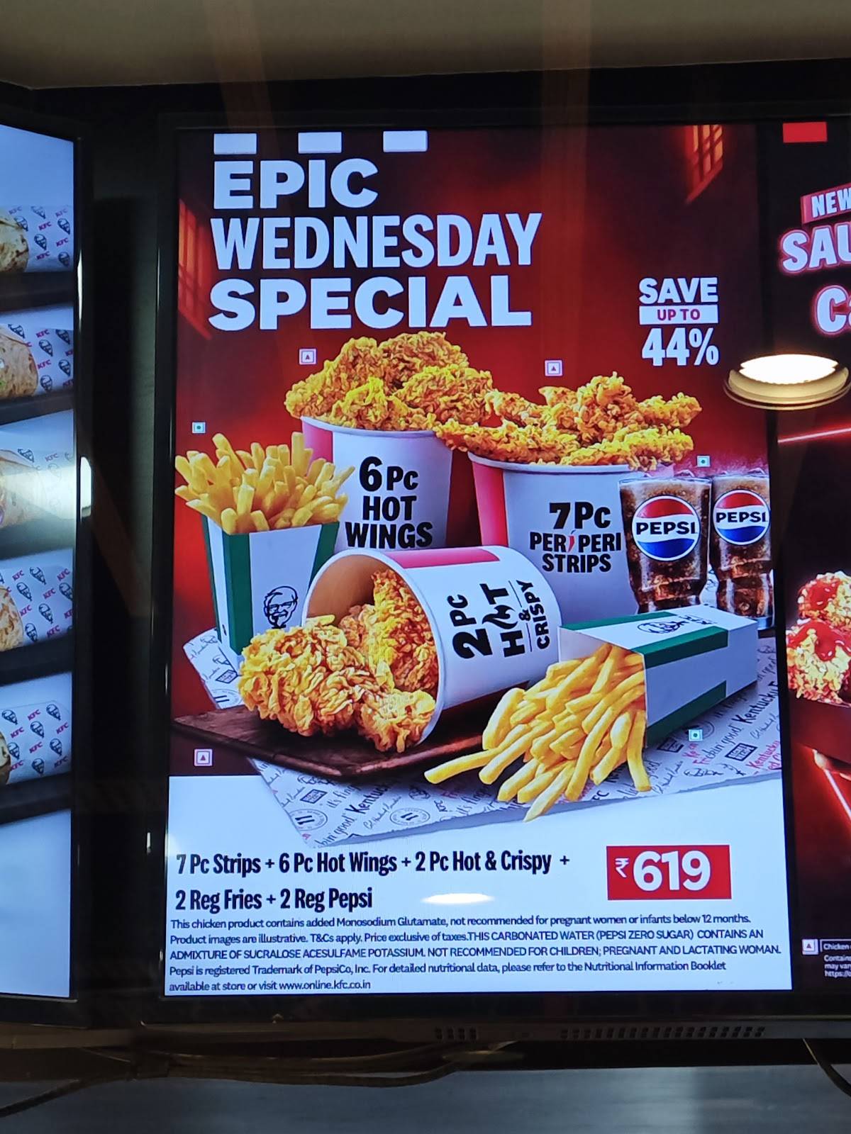 KFC menu