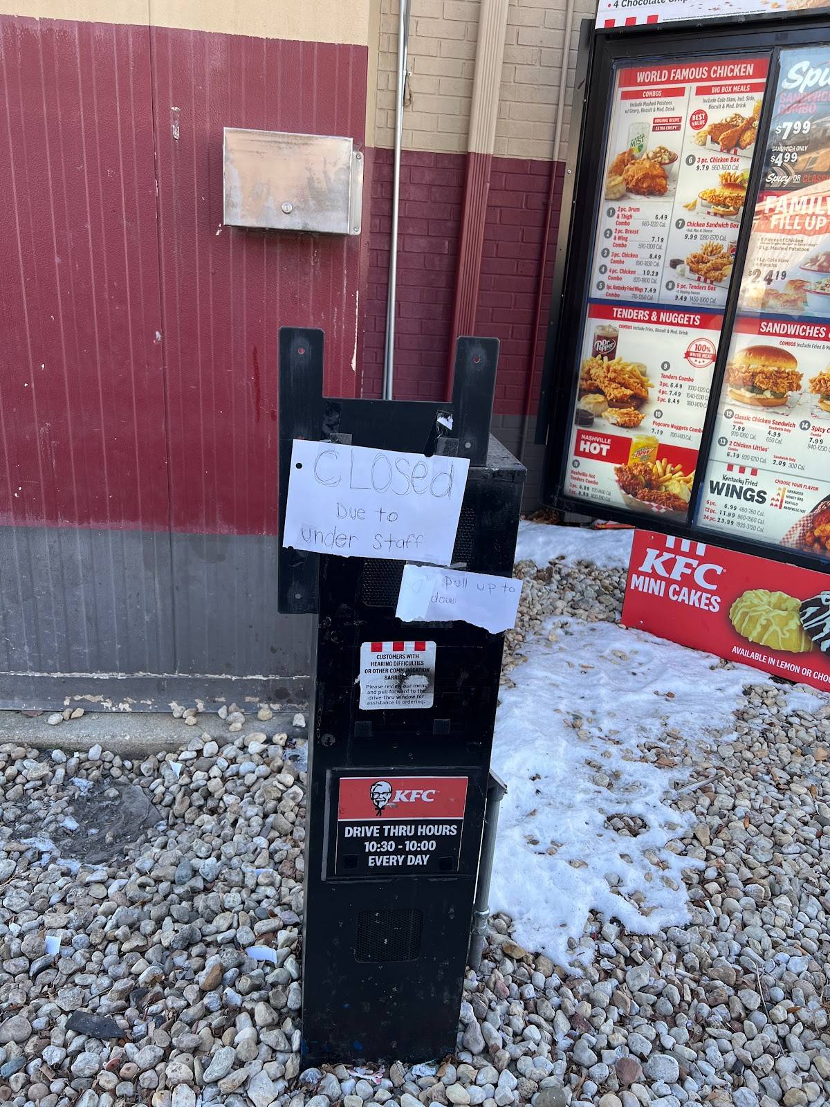 Menu at KFC fast food, Bridgeview, S Harlem Ave