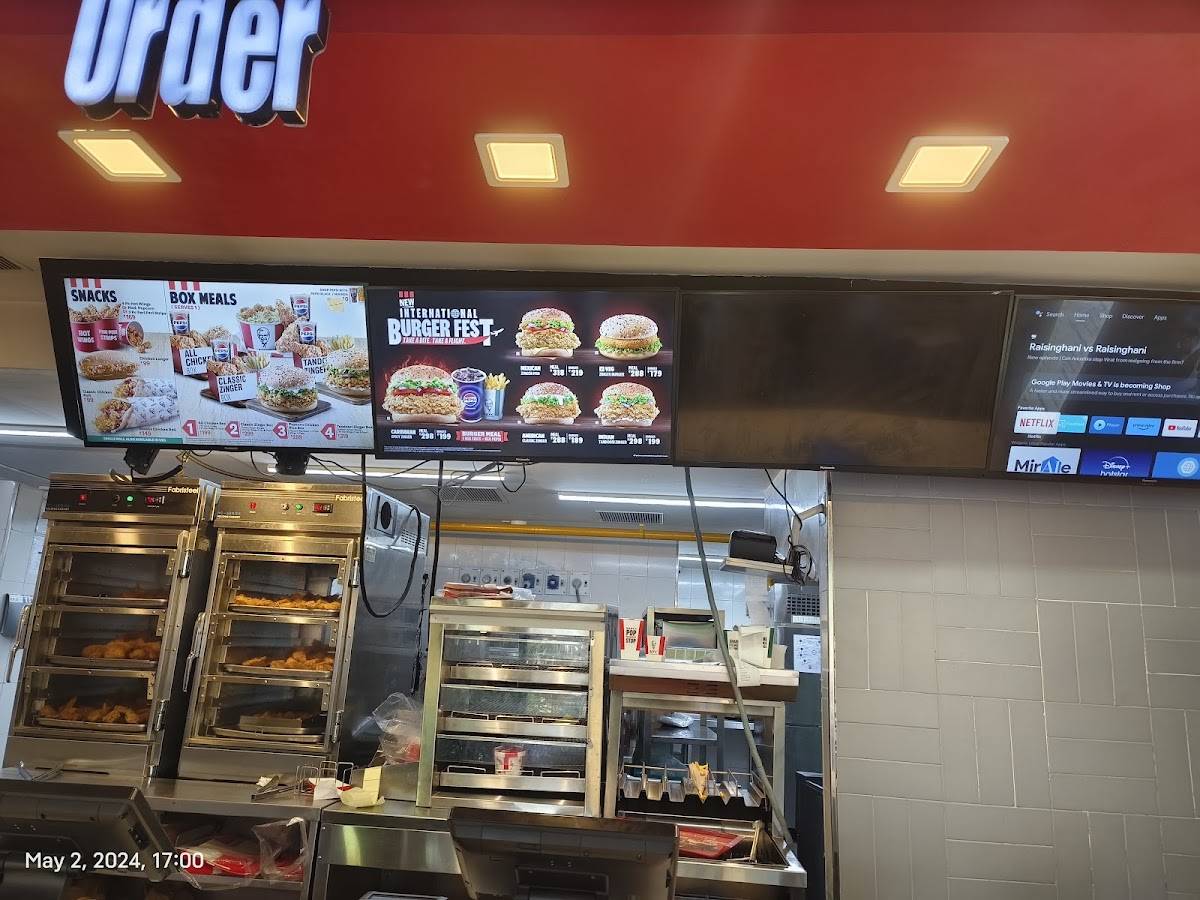 KFC menu