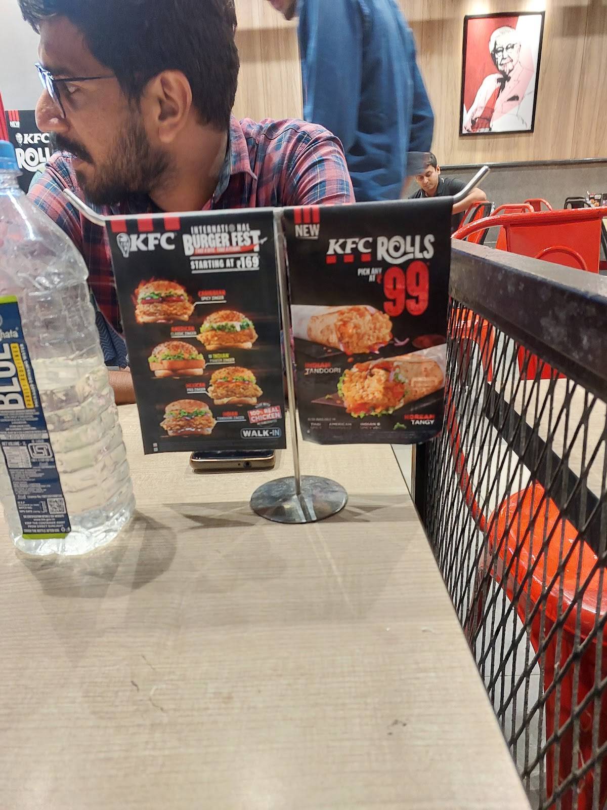 KFC menu