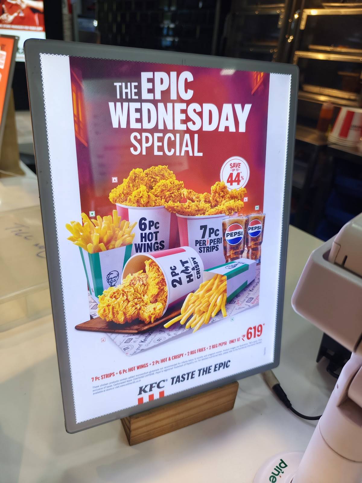 KFC menu