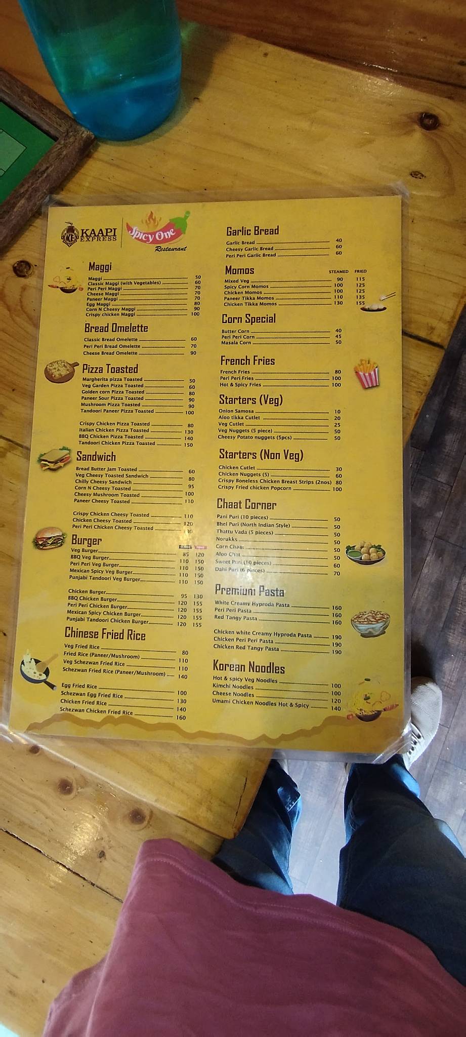 queen kaapi menu