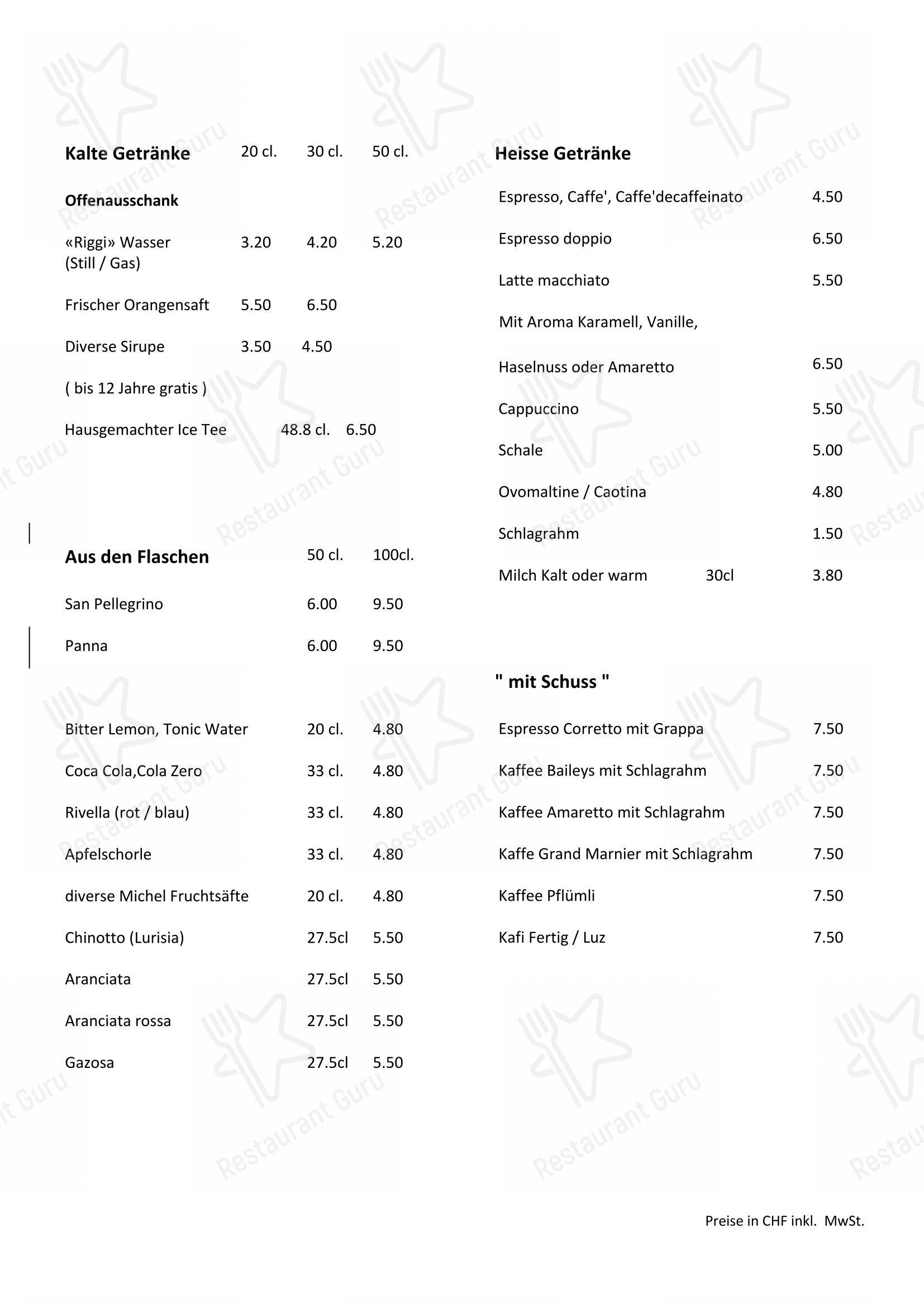 Menu di Ristorante - Pizzeria da Fabio Kafi Riggi - Menu