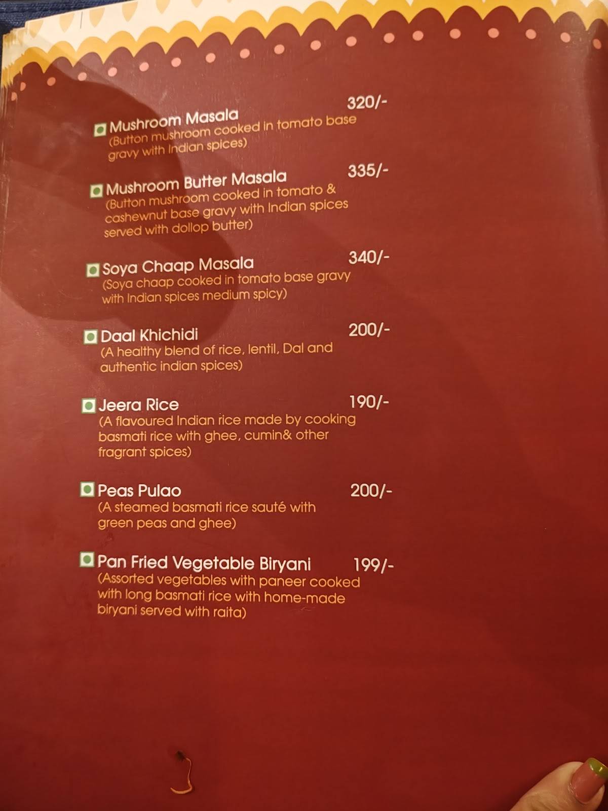 Kake Da Minar menu