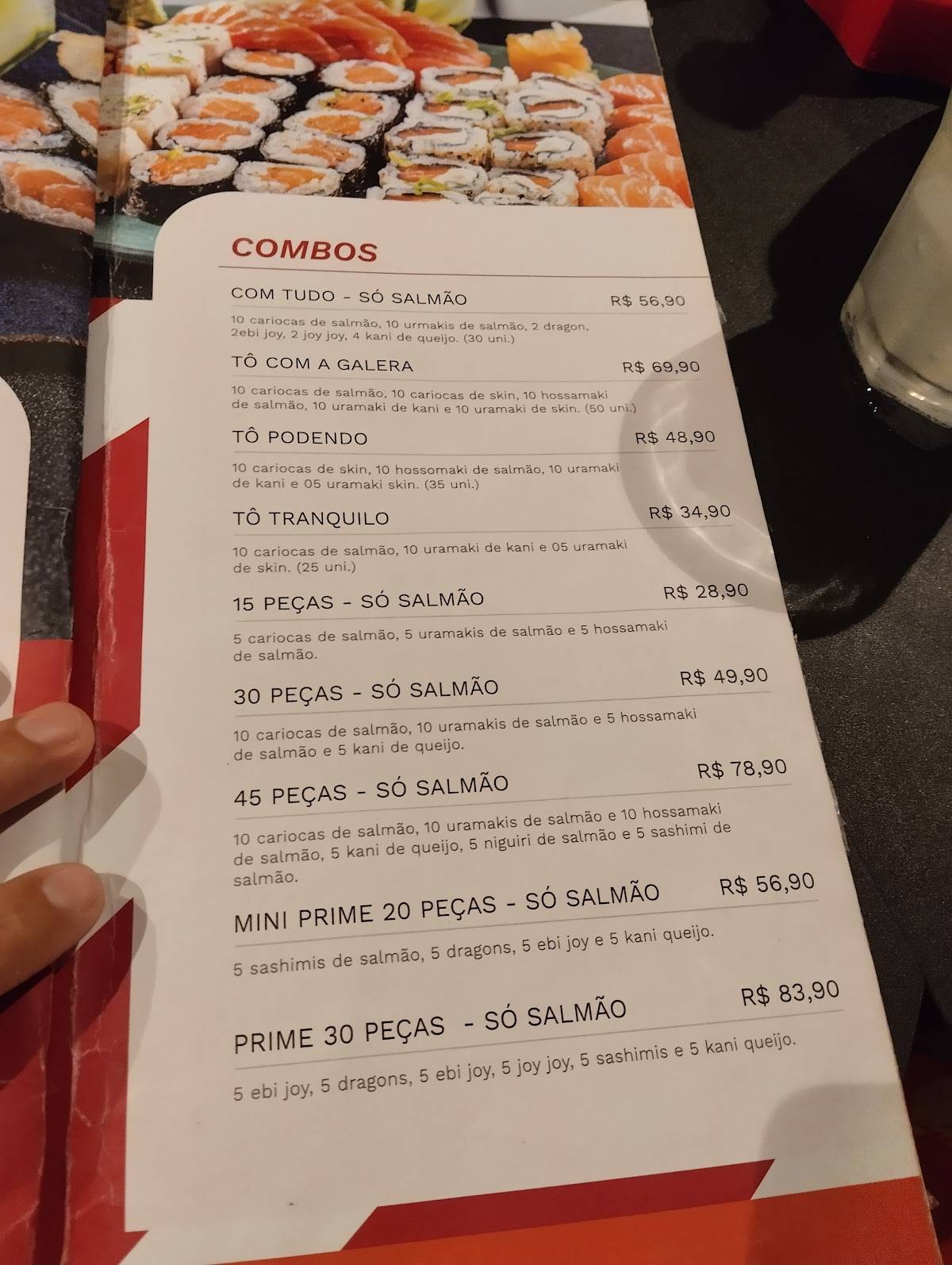Kanpai Sushi Lounge cardápio