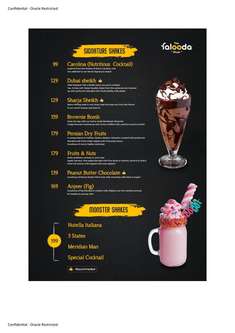 Tandoori Tribes & The Falooda Shop Karaikudi menu