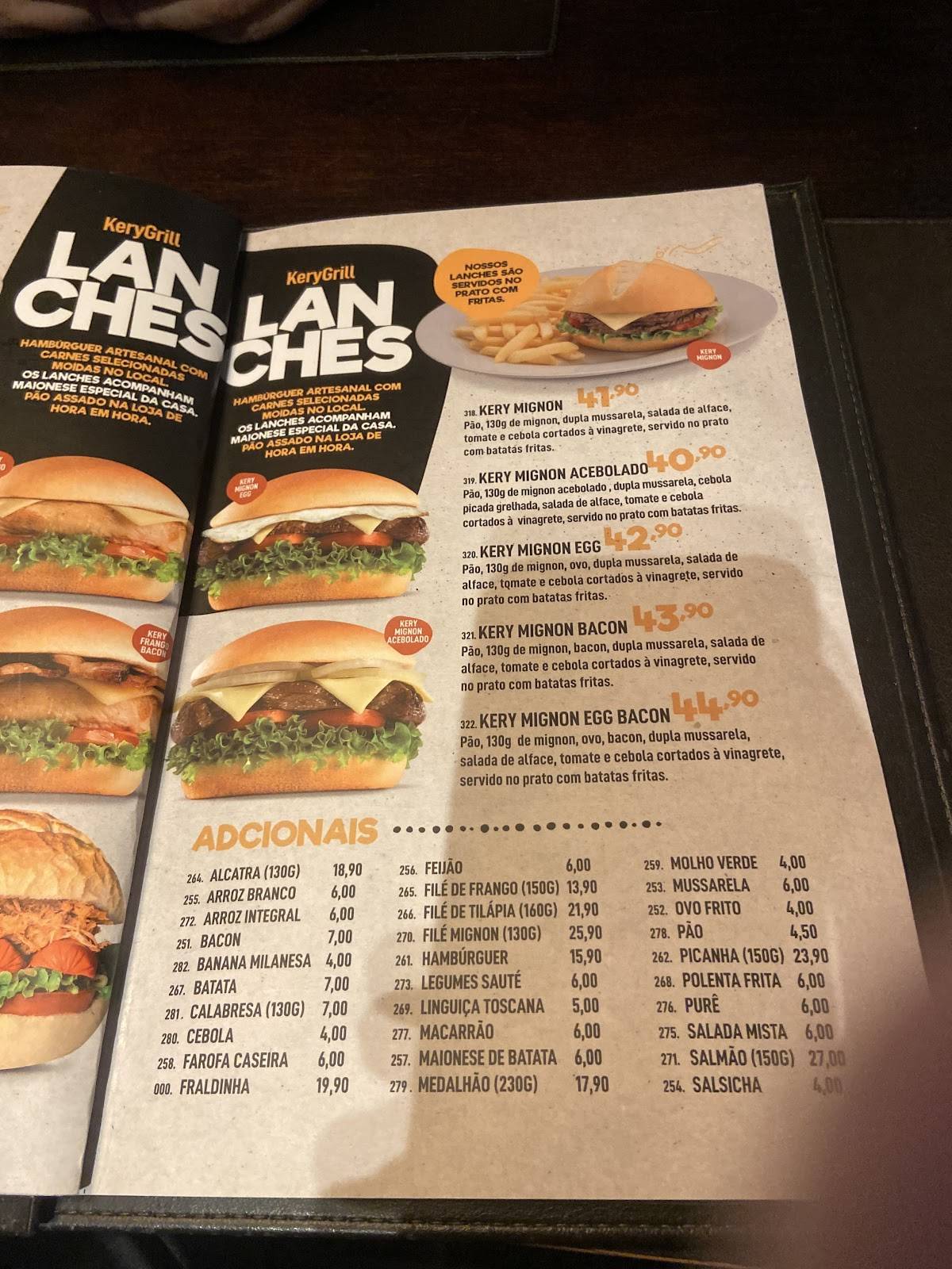 LDN Grill cardápio