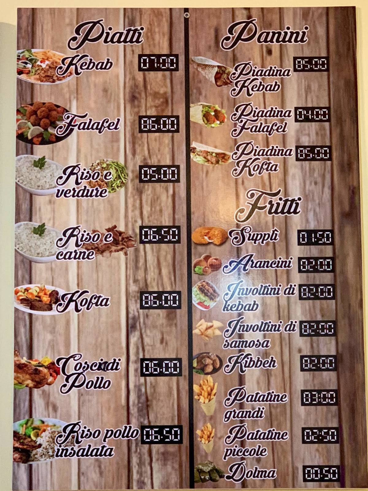 Menu di Kebab House di Samih 