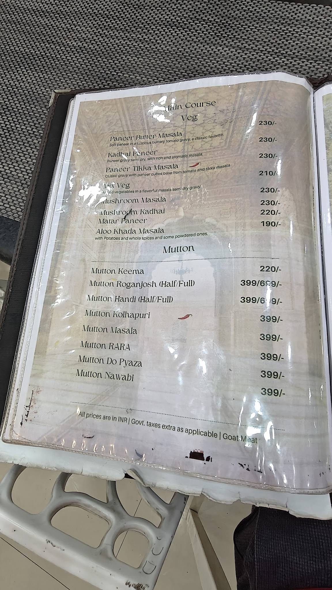 Kebabi menu