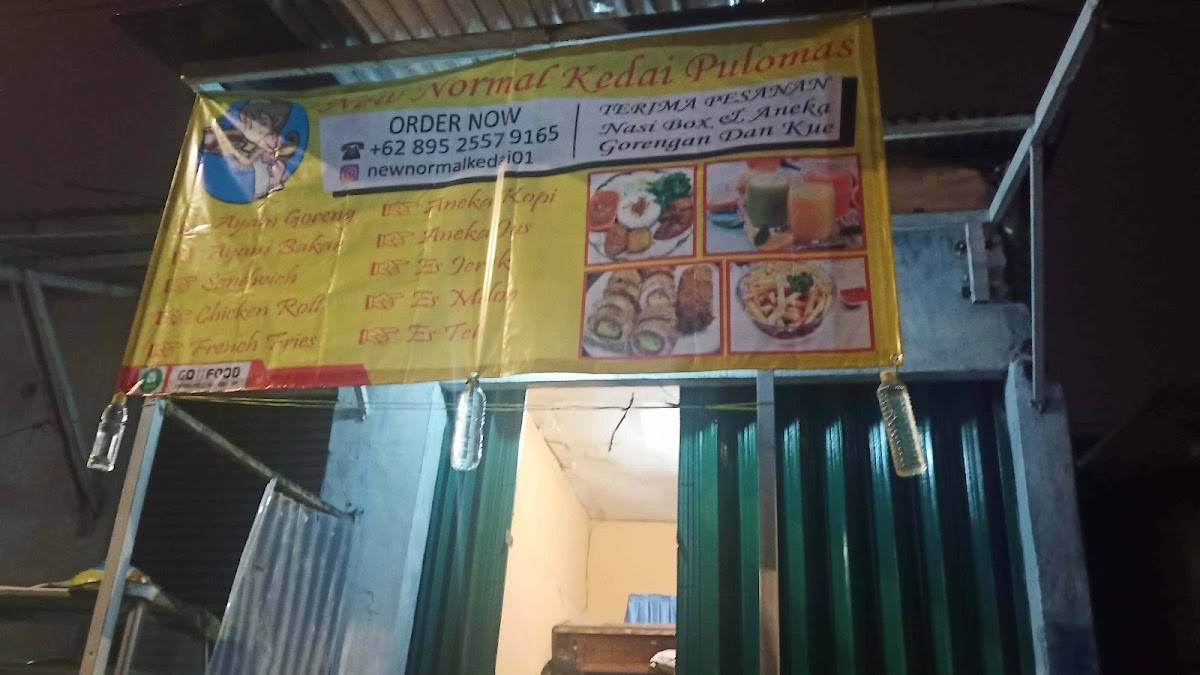 Menu at Kedai New Normal Pulomas cafeteria, Central Jakarta