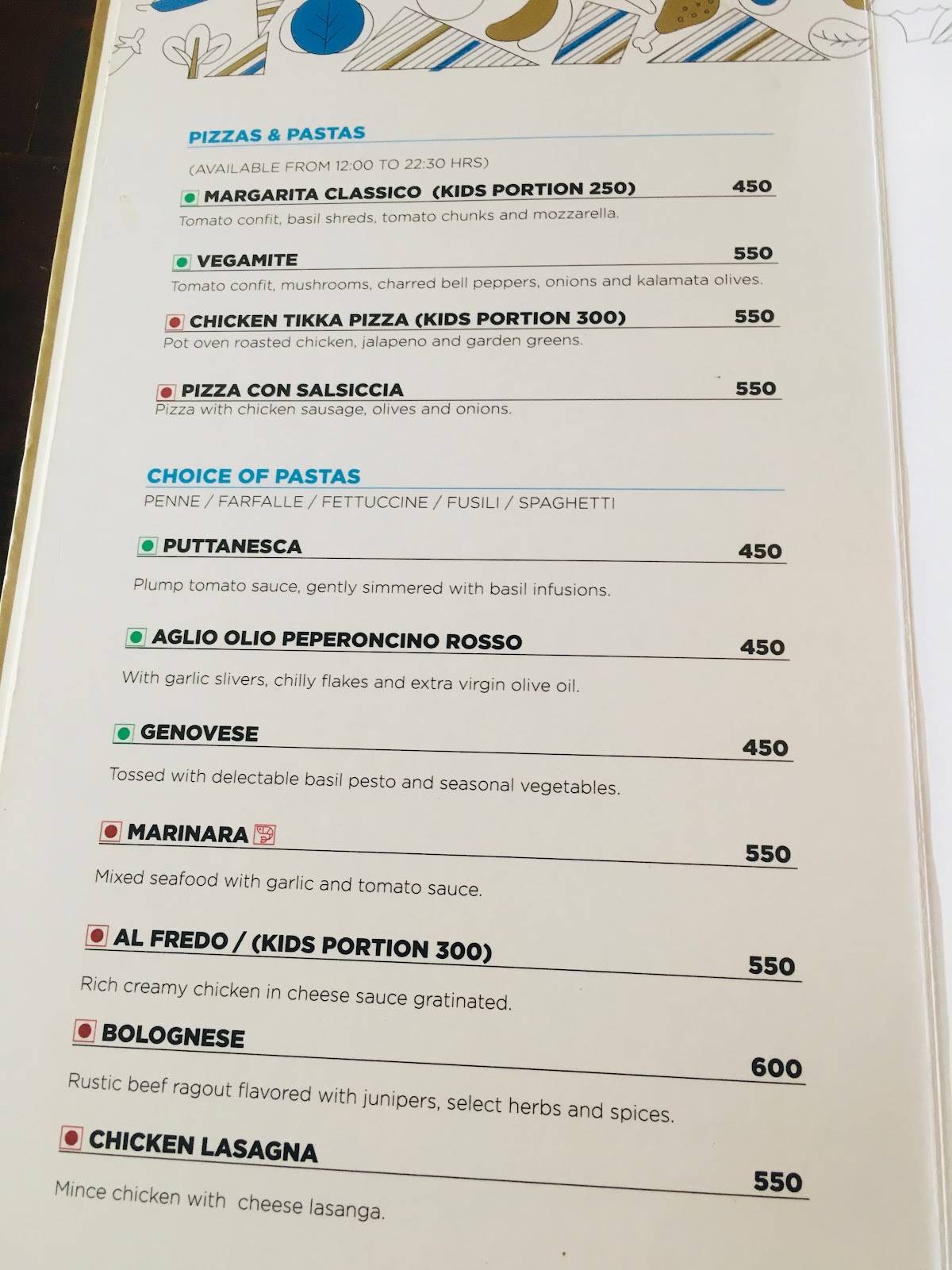 Keraleeyam at Raviz Kadavu menu