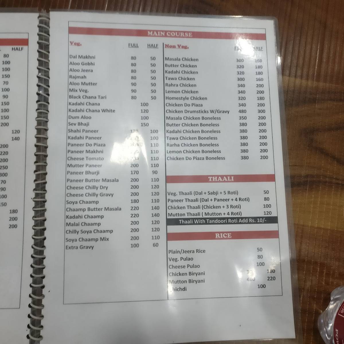 Menu at Mickey’s Kitchen, Kharar