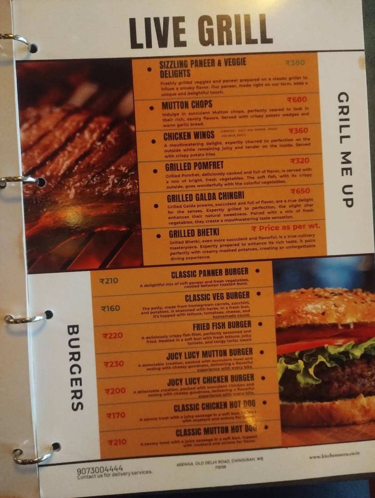 Kitchen Sutra menu