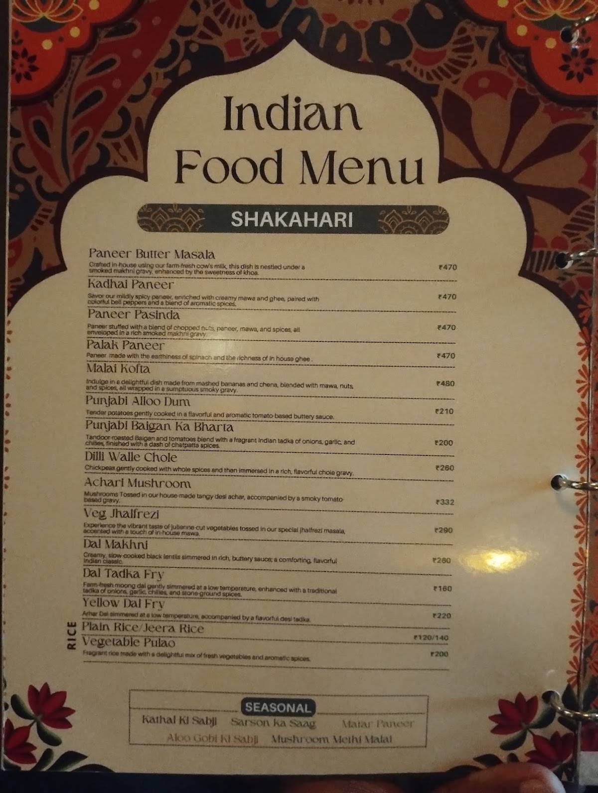 Kitchen Sutra menu