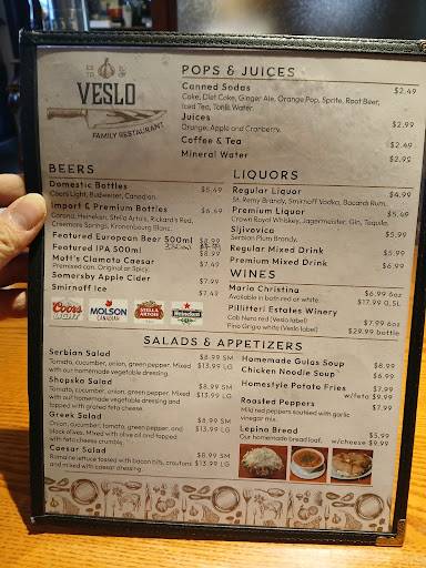 Menu de Veslo Family Restaurant