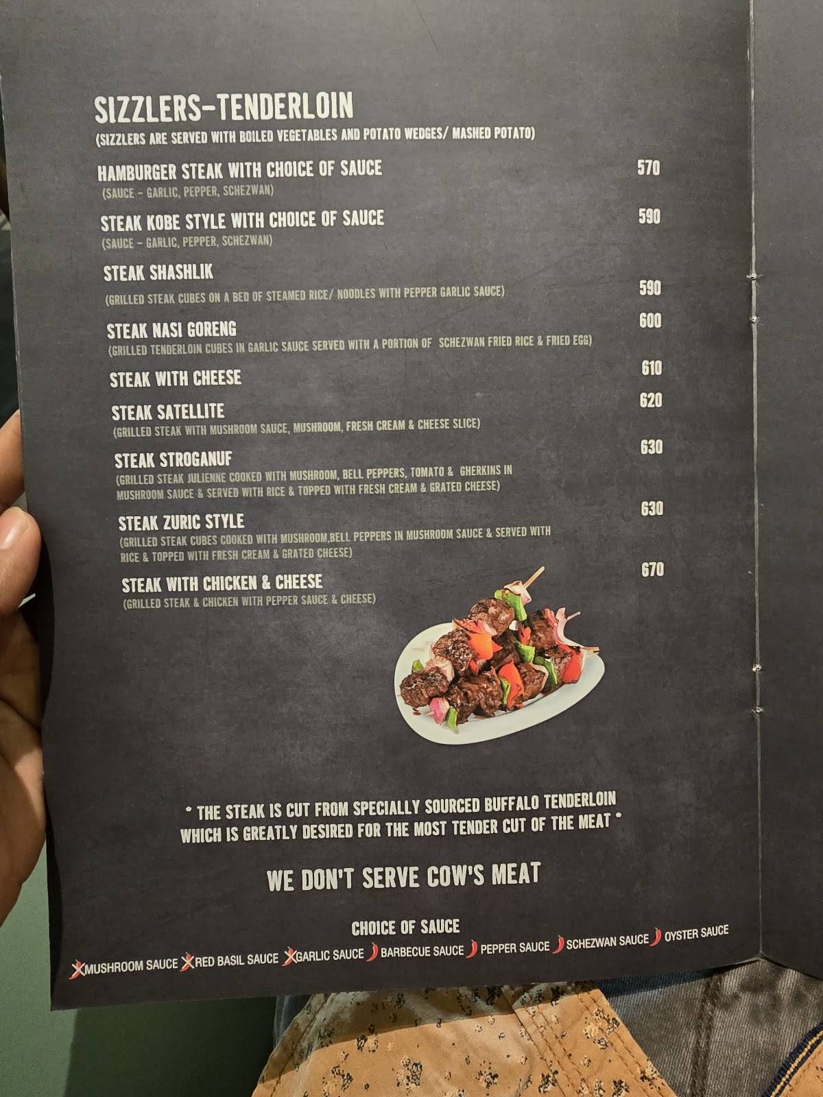 Kobe Sizzlers Mak Mall menu