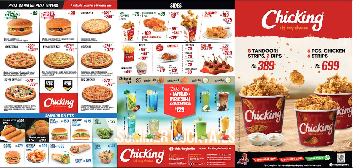Chicking menu