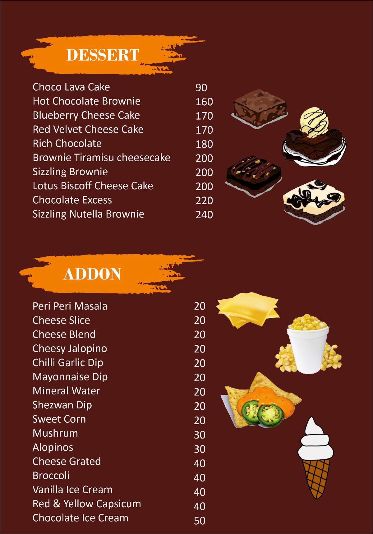 Just Bake Cake Shop & Coffee House Kolhapur menu