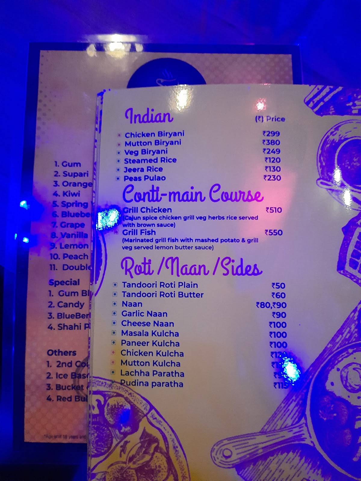 Café Connect menu