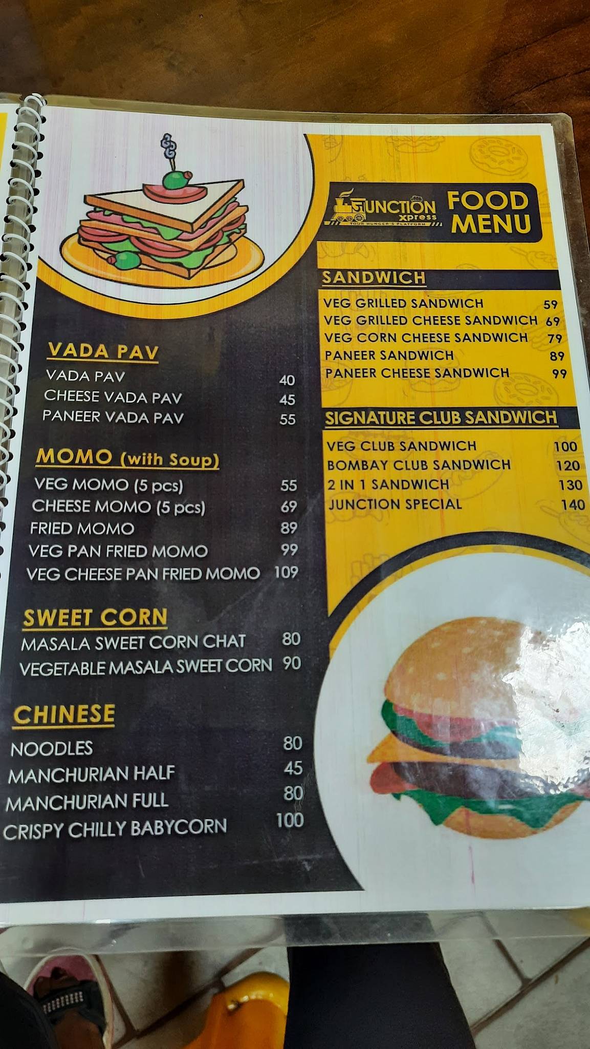Tea Junction menu