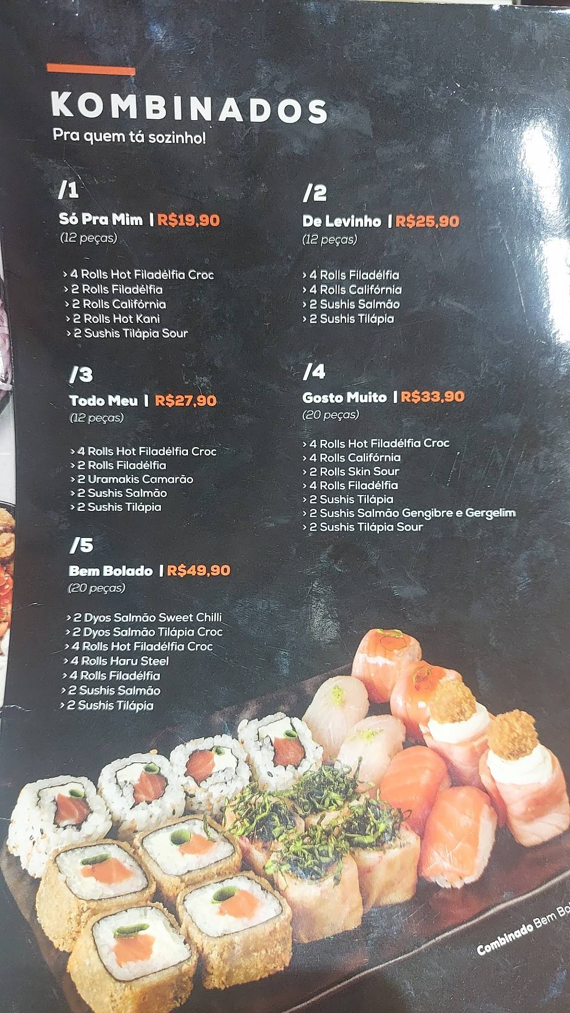 Koni - Restaurante de Comida Japonesa cardápio