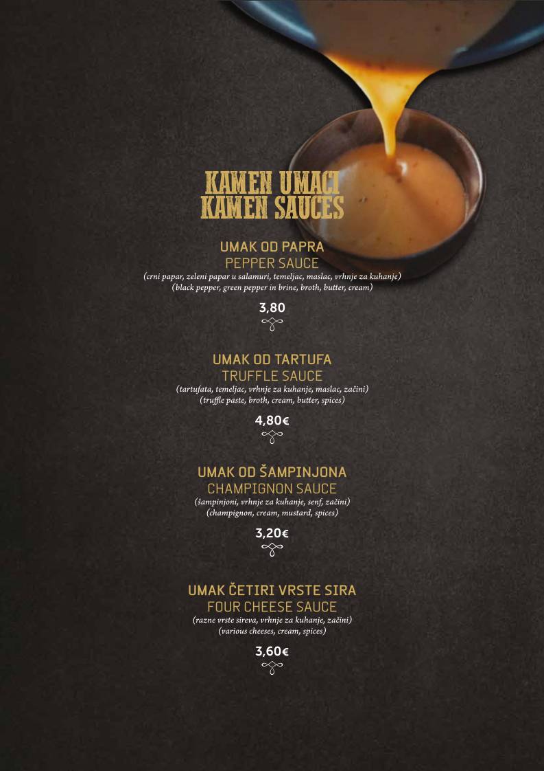 Menu di Konoba Kamen Zadar 2012 