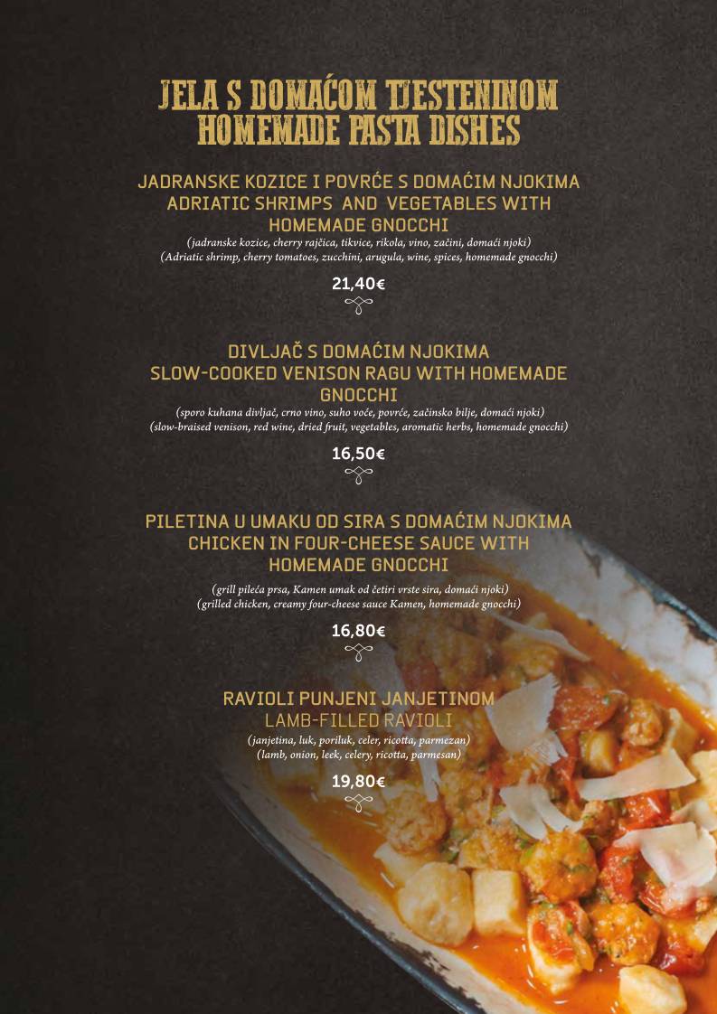 Menu di Konoba Kamen Zadar 2012 