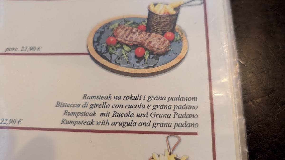 Menu di Konoba restaurant Neptun (Pizza grill seafood) 