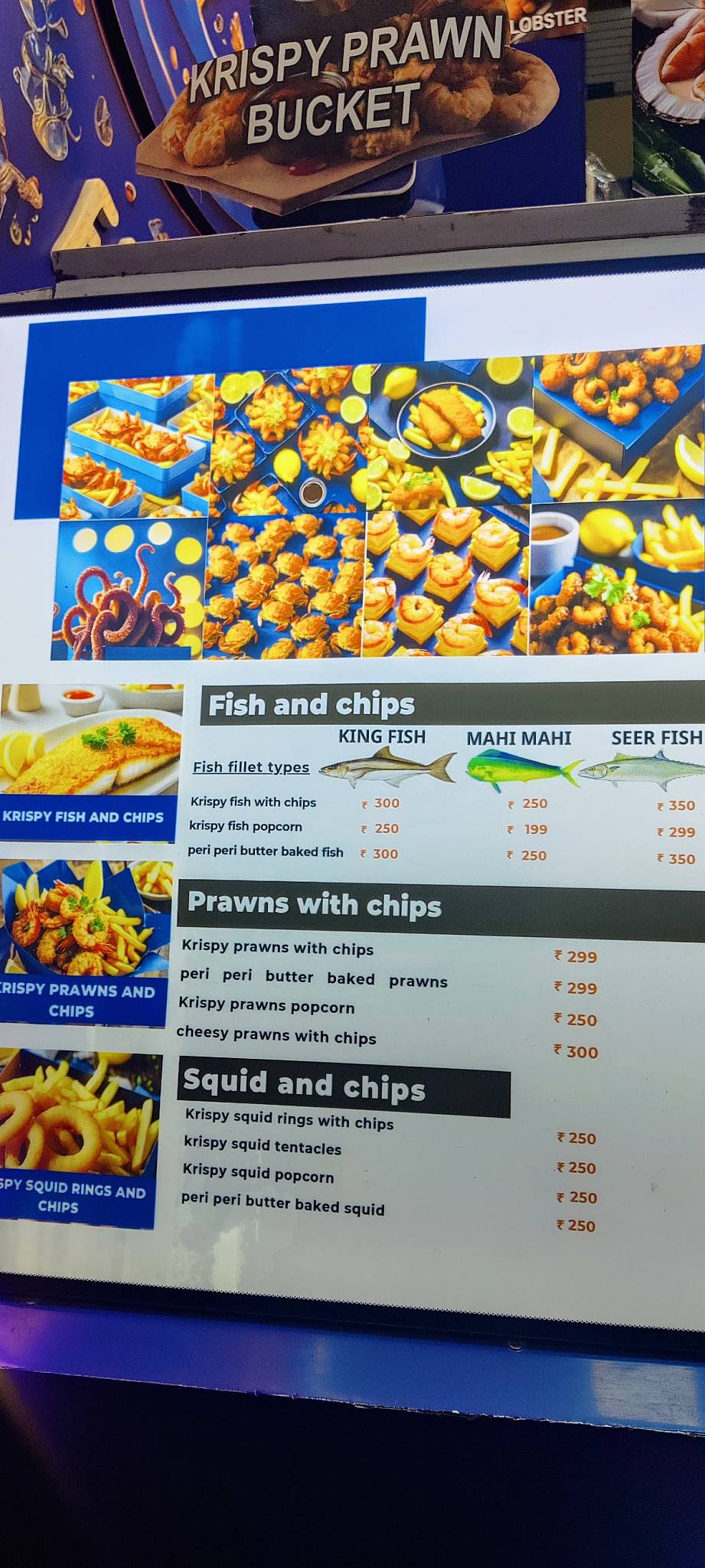 Menu at Krispy krabs, Bengaluru