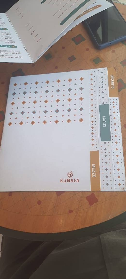 Kunafa menu