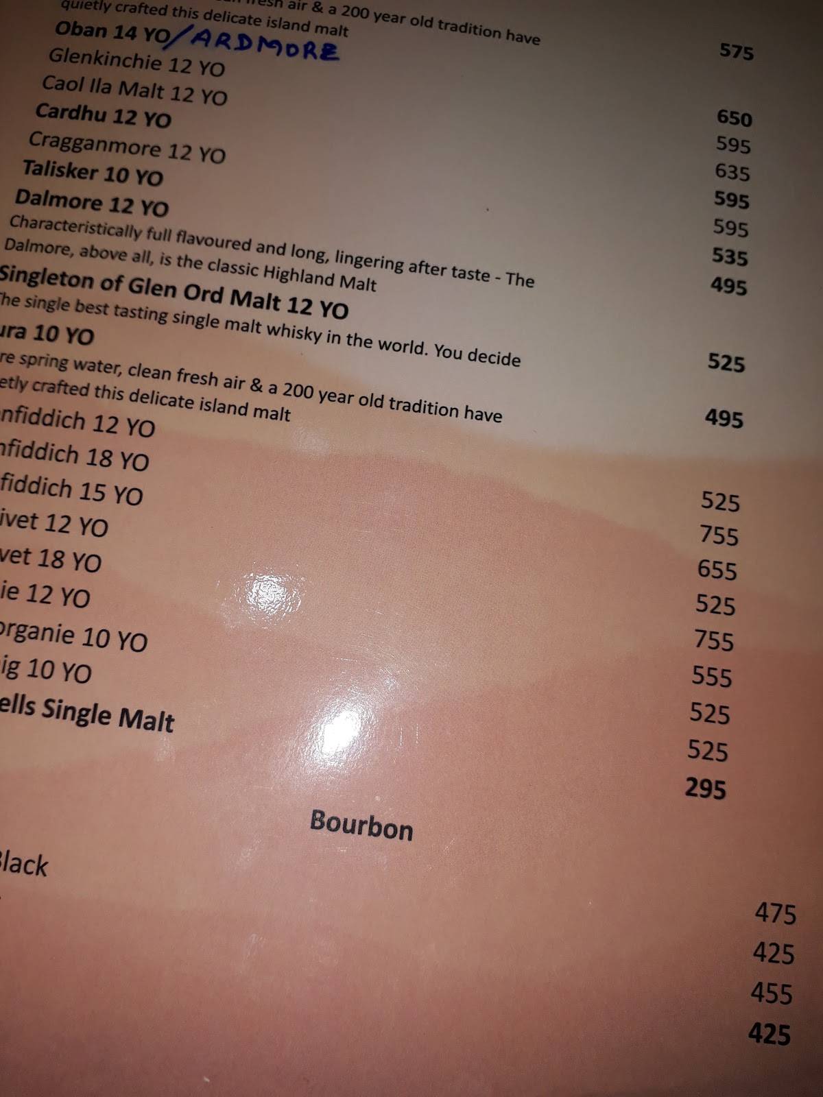 Kwality Restaurant menu