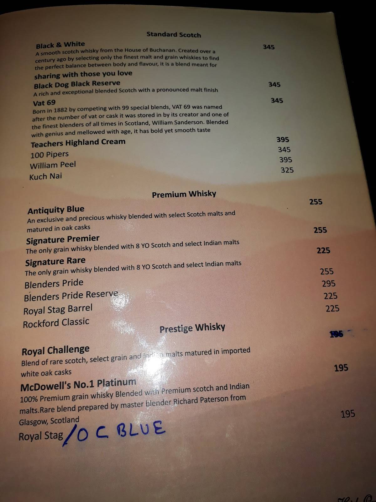 Kwality Restaurant menu