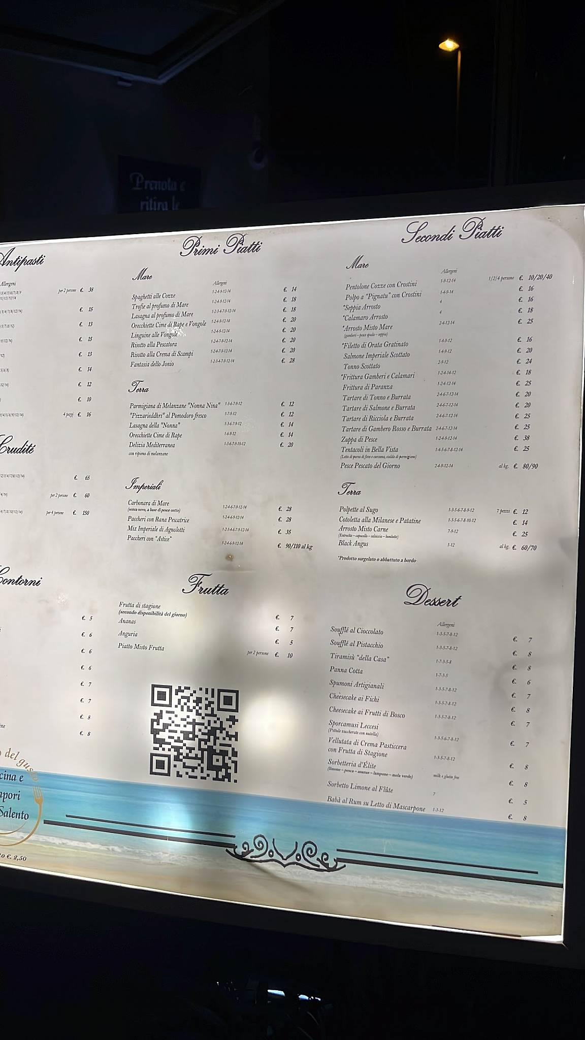 Menu di L' Angolo del Gusto (Cucina e Sapori del Salento) 