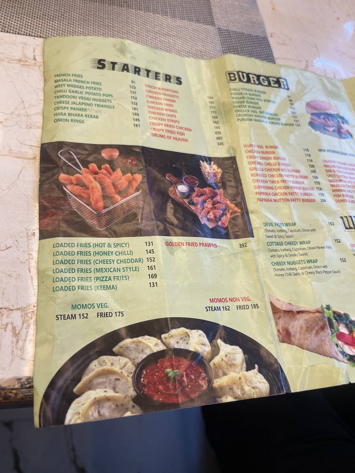 LA GRILLCA PIZZERIA menu