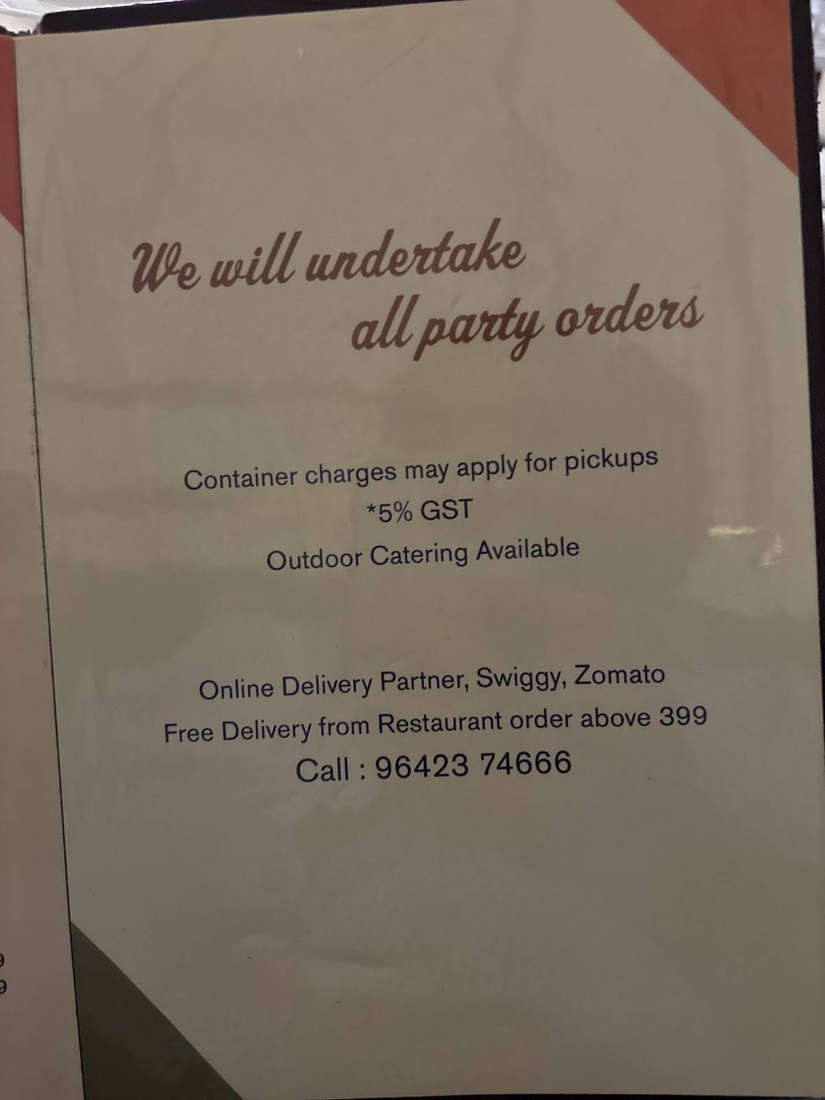 LA Panchavati pure veg restaurant menu