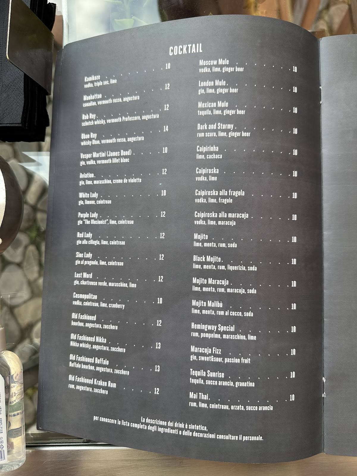Menu di L'Archivio 