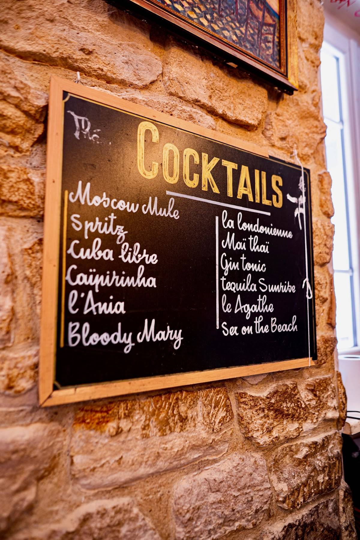 Menu de L'Astrolabe - Bar paris 15