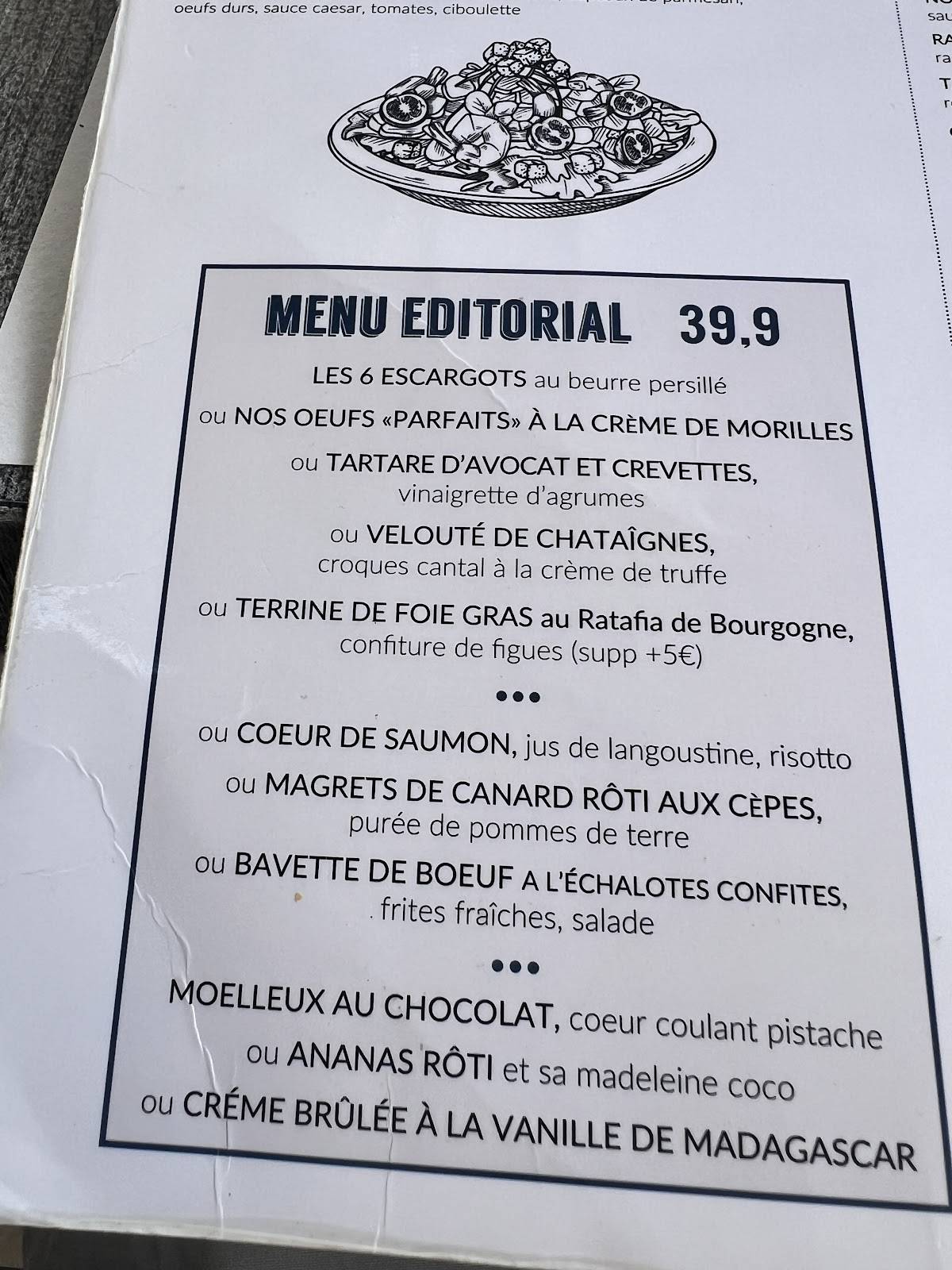 Menu de L'Edito Dijon