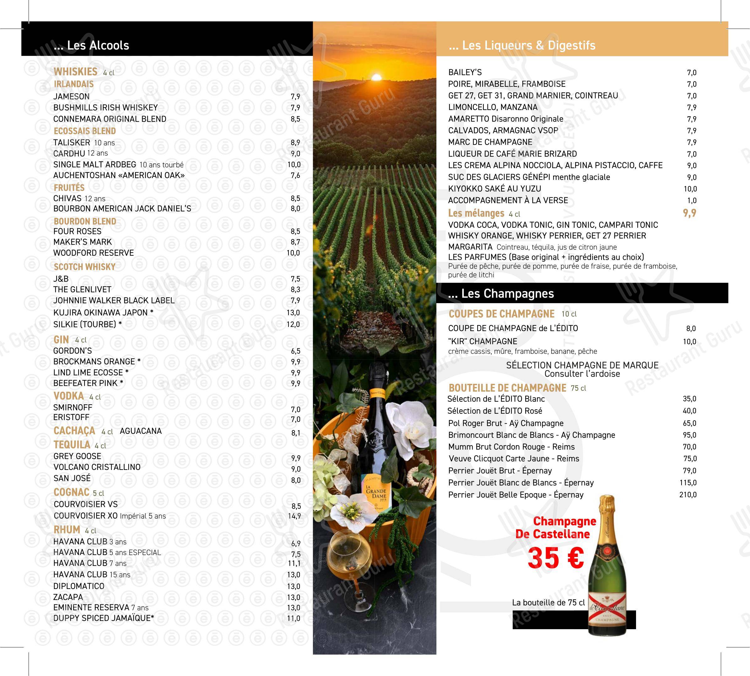 L'Edito Dijon dans Dijon - Menu