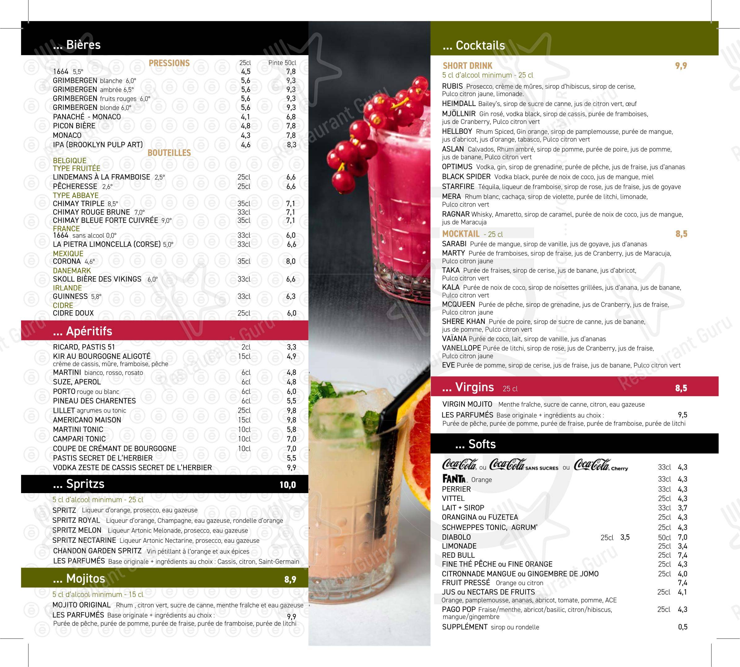 Menu pour L'Edito Dijon dans Dijon