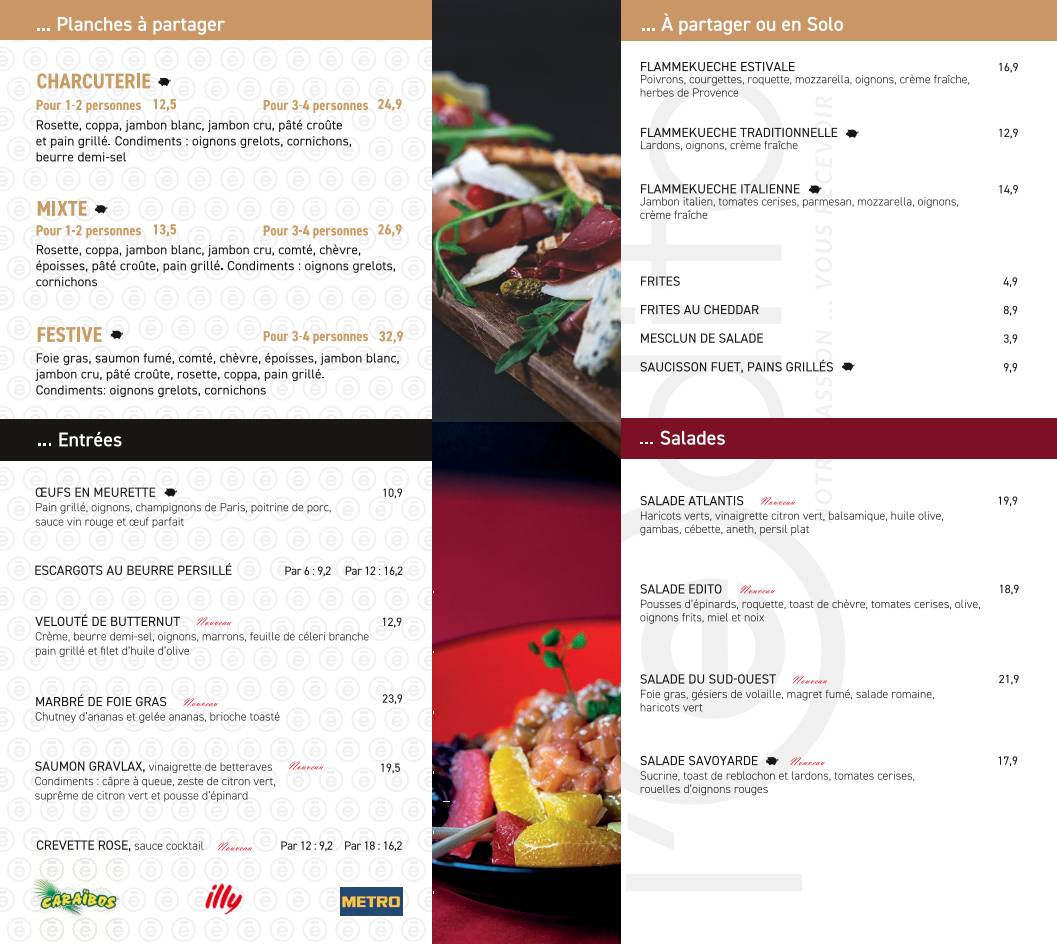 Menu de L'Edito Dijon