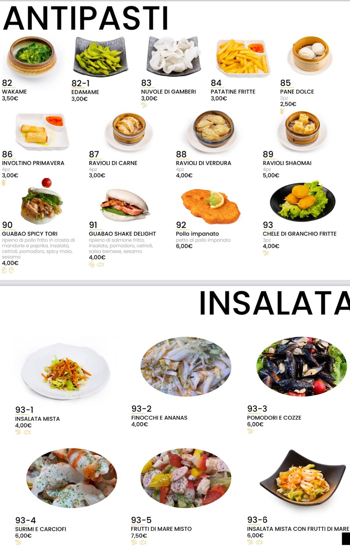 Menu di LH wok ristorante 
