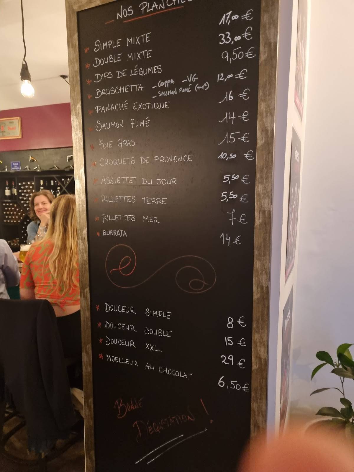 Menu de L'Ivress Bourse