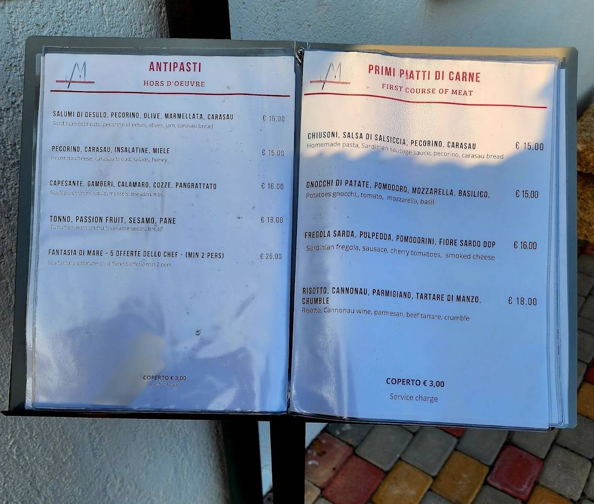 Menu di L'M Ristorante 