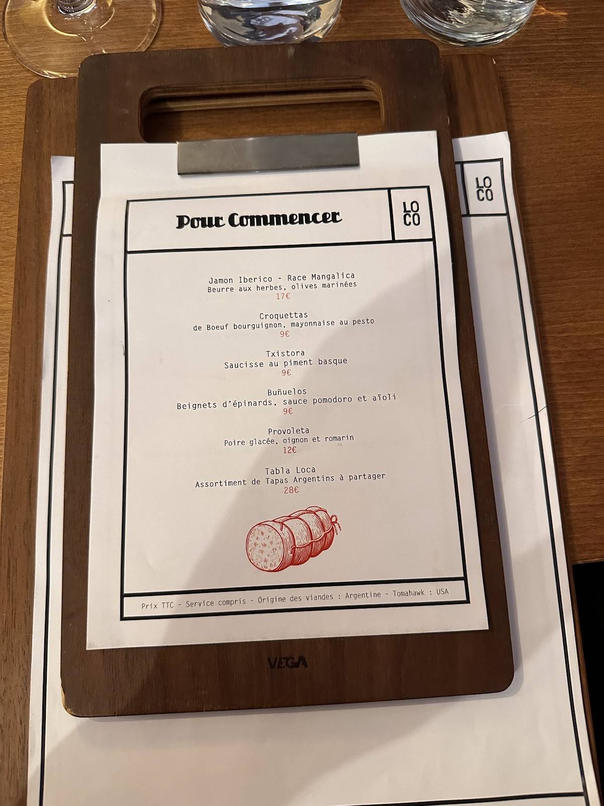 Menu de LOCO