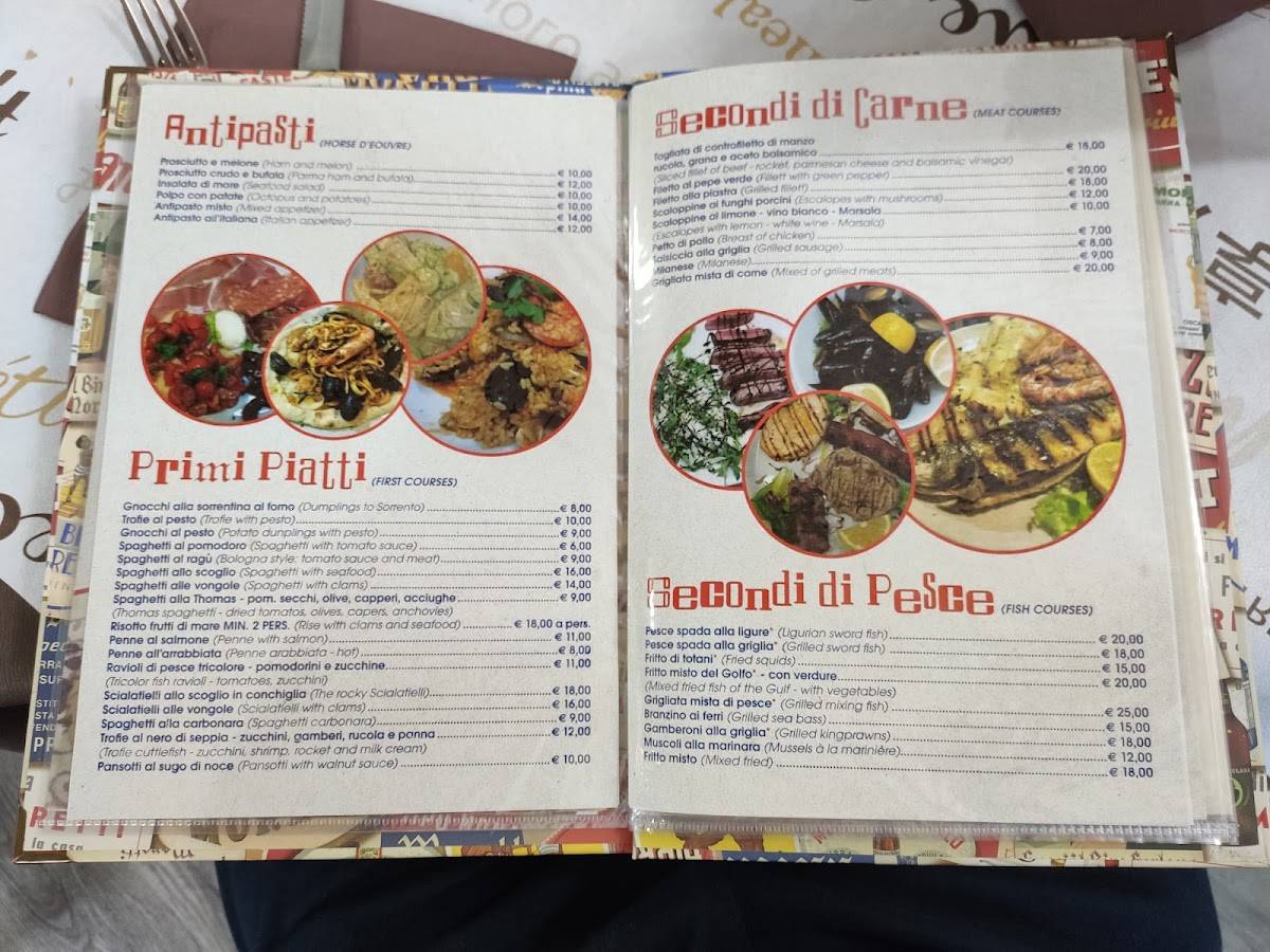 Menu di La Grotta Marinara 
