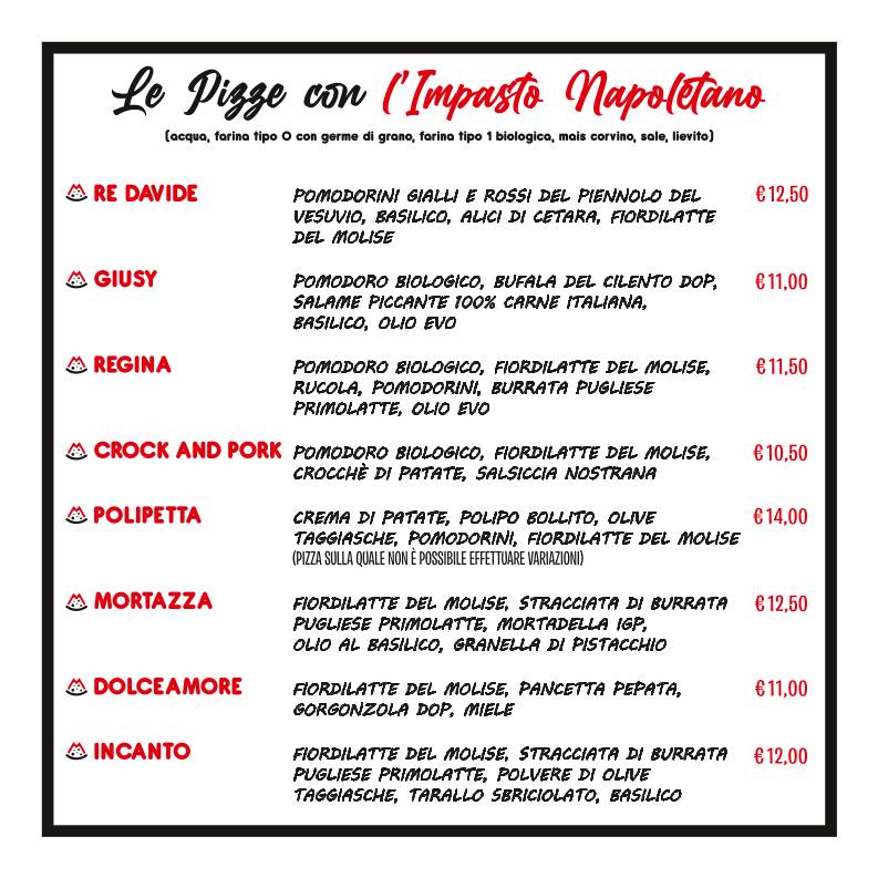 Menu di La Maddy 